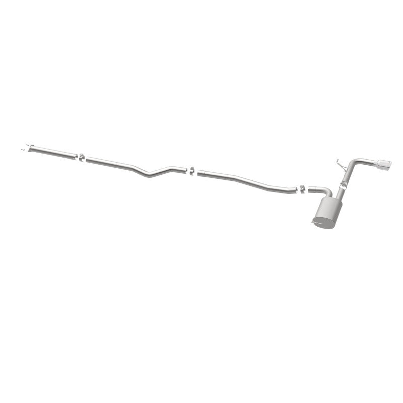 MagnaFlow Cat Back, SS, 2.5in, Street, Single Straight Pass. Polished 4in Tip, 2015 Ford Fusion 2.5L - 19096