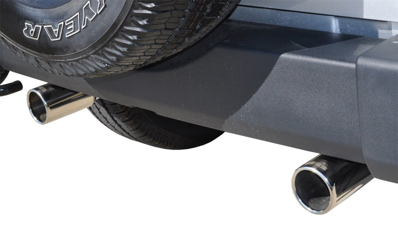 Corsa 2007-2011 Jeep Wrangler 3.8L/12-14 Wrangler 3.6L Polished Sport Axle-Back Exhaust - 24412