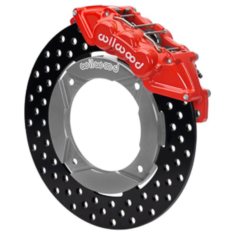 Wilwood 2019 Polaris Turbo UTV6 Front Kit 11.25in Drilled - Red - 140-16630-DR
