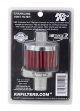 Load image into Gallery viewer, K&amp;N Clamp On Rubber Base Crankcase Vent Filter 0.5in Flange ID 2in OD 1.5in Height - 62-1330