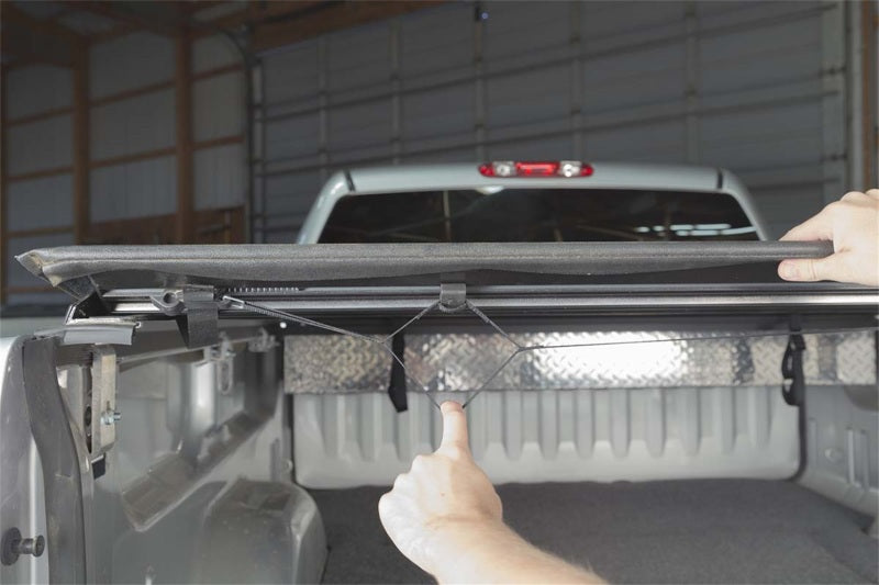 Access Lorado 05-16 Frontier Crew Cab 5ft Bed (Clamps On w/ or w/o Utili-Track) Roll-Up Cover - 43179
