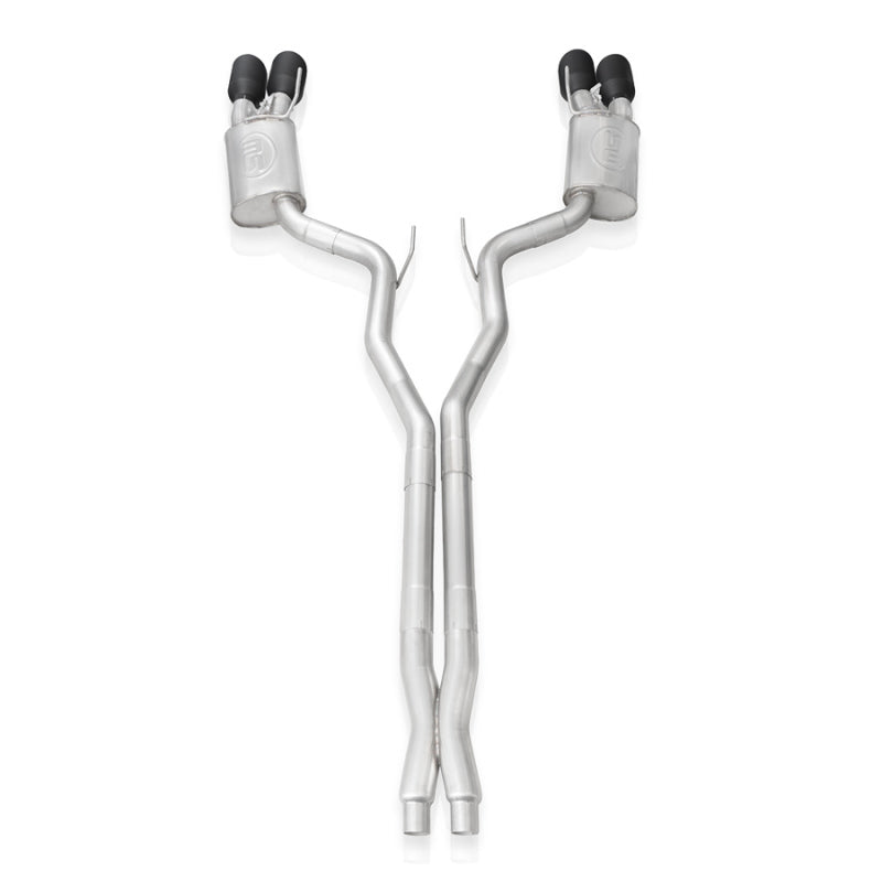 Stainless Works 2020 Ford GT500 Legend Catback X-Pipe Exhaust Factory Connect - Black Tips - GT500CBXFCLB