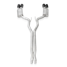 Load image into Gallery viewer, Stainless Works 2020 Ford GT500 Legend Catback X-Pipe Exhaust Factory Connect - Black Tips - GT500CBXFCLB