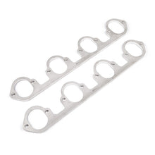 Load image into Gallery viewer, Stainless Works Big Block Ford Flat Tall Oval Port Header 304SS Exhaust Flanges 2-1/4in Primaries - HFBBF1225