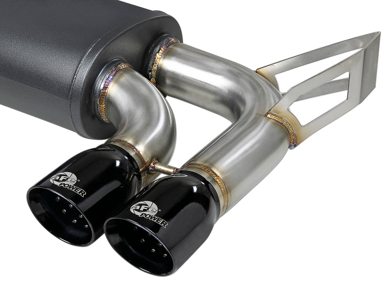 aFe MACH ForceXP 2.5 IN 304 Stainless Steel Cat-Back Exhaust System w/ Black Tips 01-06 BMW M3 (E46) - 49-36344-B