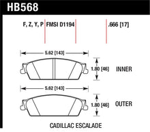 Load image into Gallery viewer, Hawk 07 Chevy Tahoe LTZ LTS Rear Brake Pads - HB568Y.666