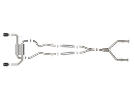 aFe 14-15 Infiniti Q50 V6 3.7L Takeda 2.5in 305 SS Cat Back Exhaust System w/ Black Tips