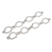 Load image into Gallery viewer, Stainless Works Chevrolet LS7 D-Port Shaped Header 304SS Exhaust Flanges 1-7/8in Primaries - HFLS7188