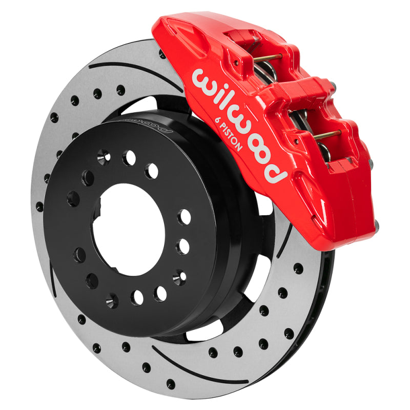 Wilwood kit front DP6 wwe 2IN. drop alum pro spindle 12.19 rotor SRP red - 140-17984-DR