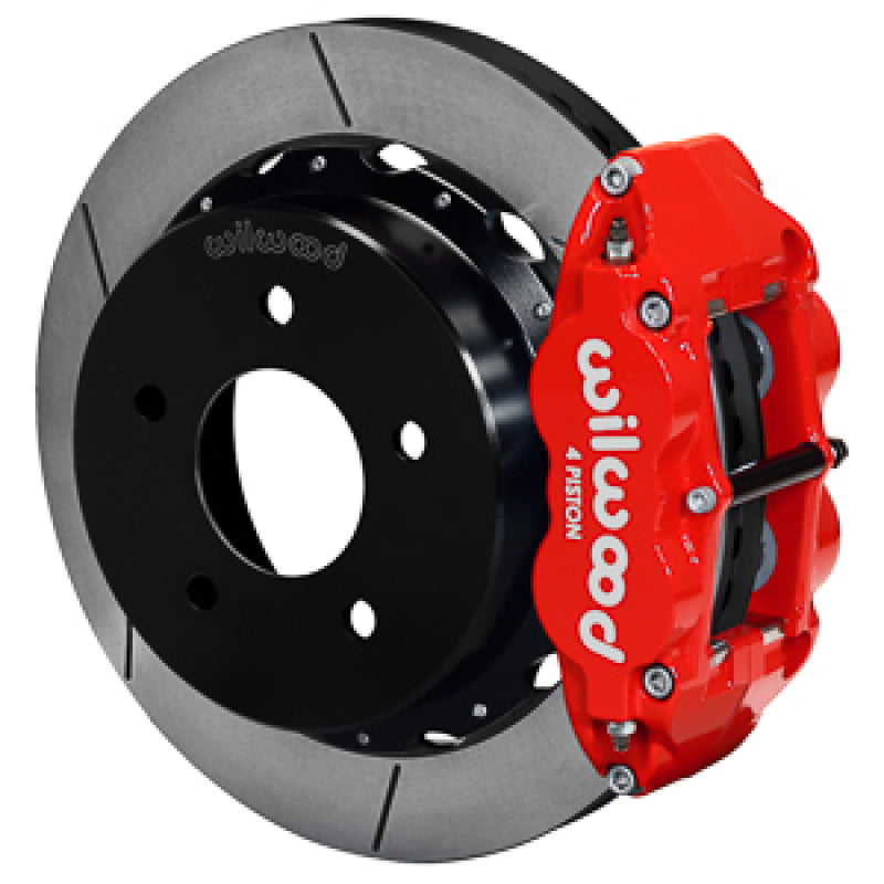 Wilwood 88-98 Chevy Silverado Superlite 4R 12.88x1.10in GT Slotted Rear Drum to Disc Conv. - Red - 140-17542-R
