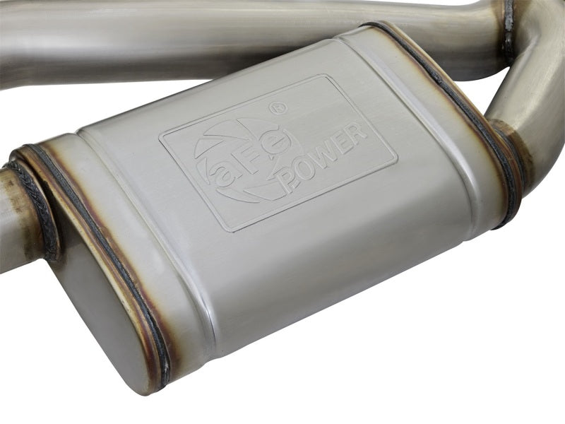 aFe MACHForce XP 3in 304 SS Axle-Back Dual Exhaust (NPP) w/ Polished Tips 16-17 Camaro SS V8-6.2L - 49-34068-P