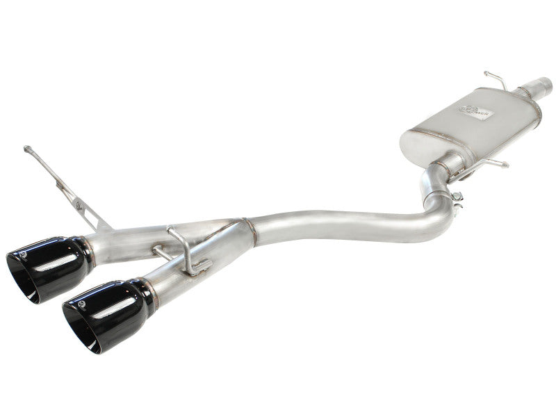 aFe MACHForce XP Exhaust 304SS Cat-Back w/ Black Tips 2008 VW Golf R32 V5 3.2L - 49-36408-B