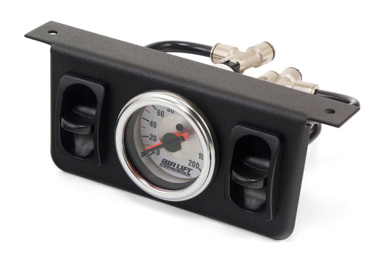 Air Lift Dual Needle Gauge With Two Paddle Switches- 200 PSI - 26229