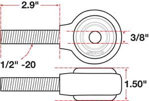 SPC Performance xAxis Rod End Ball Joint - 15744