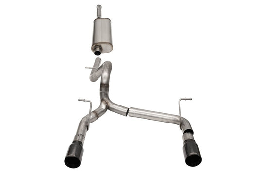 Corsa 2018-2025 Jeep Wrangler JLU 3.6L 2.75in Sport Cat-Back Exhaust w/ 4in Black Tips - 21124BLK