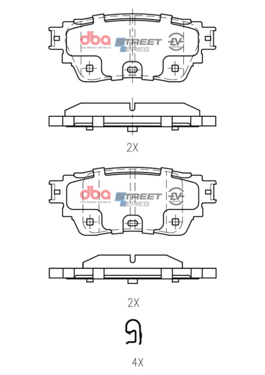 DBA 19-24 Nissan Altima (w/Electronic Parking Brake) Street Ceramic Front Brake Pads - DB15223SSEV