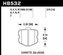 Load image into Gallery viewer, Hawk 10-12 Chevy Corvette Grand Sport / 06-12 Corvette Z06 Rear DTC-70 Race Brake Pads - HB532U.570