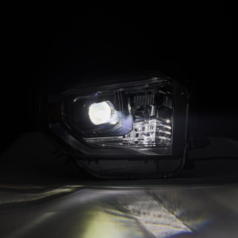 AlphaRex 14-21 Toyota Tundra LUXX-Series LED Proj Headlights Alpha-Blk w/Actv Light & Seq. Sig + DRL - 880836