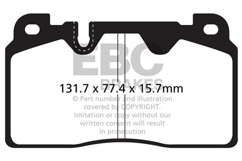 EBC 12+ Audi Q5 2.0 Turbo (Brembo) Greenstuff Front Brake Pads - DP22168