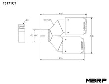 Load image into Gallery viewer, MBRP Universal Carbon Fiber Dual Tip 3.5in OD/2.5in Inlet - T5171CF