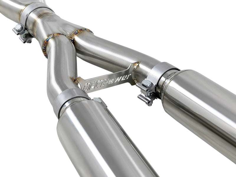 aFe Takeda 2.5in 304 SS Cat-Back Exhaust System w/ Carbon Fiber Tips 16-18 Infiniti Q50 V6-3.0L (tt) - 49-36132NM-C