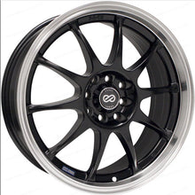 Load image into Gallery viewer, Enkei J10 17x7 5x100/114.3 38mm Offset Dia Matte Black w/ Machined Lip Wheel - 409-770-12BK