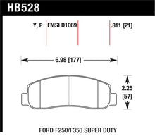 Load image into Gallery viewer, Hawk 05-11 F-250/F-350 Super Duty Pickup / 11 F-550 Super Duty Pickup Front LTS Street Brake Pads - HB528Y.811