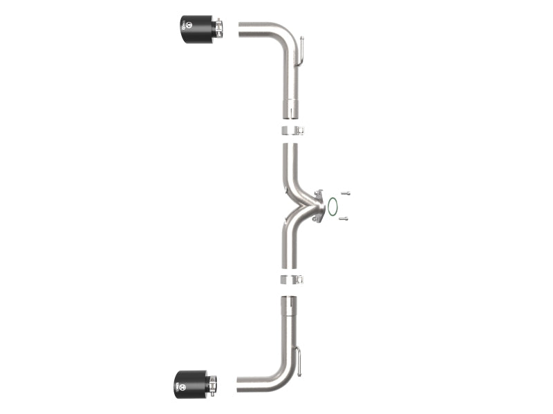 aFe Takeda 2-1/2in 304 SS Axle-Back Exhaust w/ Black Tip 14-18 Mazda 3 L4 2.0L/2.5L - 49-37014-B
