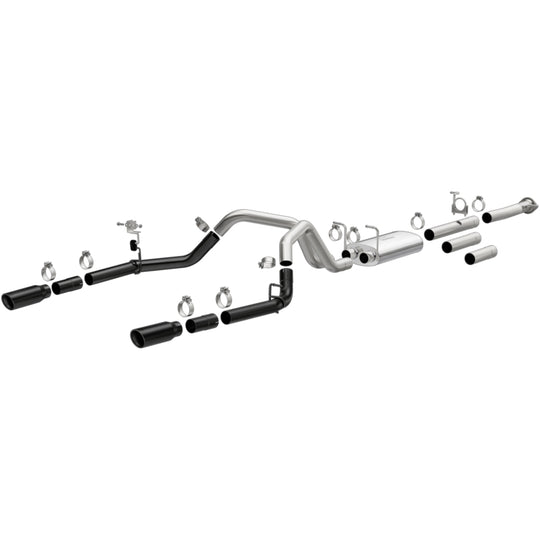 MagnaFlow 11-19 Chevrolet Silverado 2500/3500 HD V8-6.0L Dual Split Cat-Back Exhaust w/Black Tips - 19377