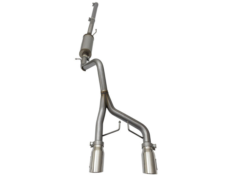 aFe Rebel Series CB 2.5in Dual Center Exit SS Exhaust w/ Polish Tip 07-15 Jeep Wrangler 3.6L/3.8L V6 - 49-48056-P