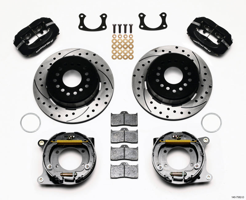 Wilwood Forged Dynalite P/S Park Brake Kit Drilled New Big Ford 2.36in Offset - 140-7582-D