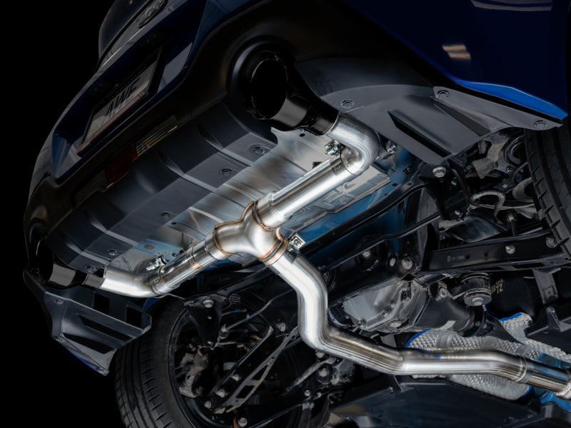 AWE Tuning Subaru BRZ / Toyota GR86 / Toyota 86 Track Edition Cat-Back Exhaust- Diamond Black Tips - 3020-33279