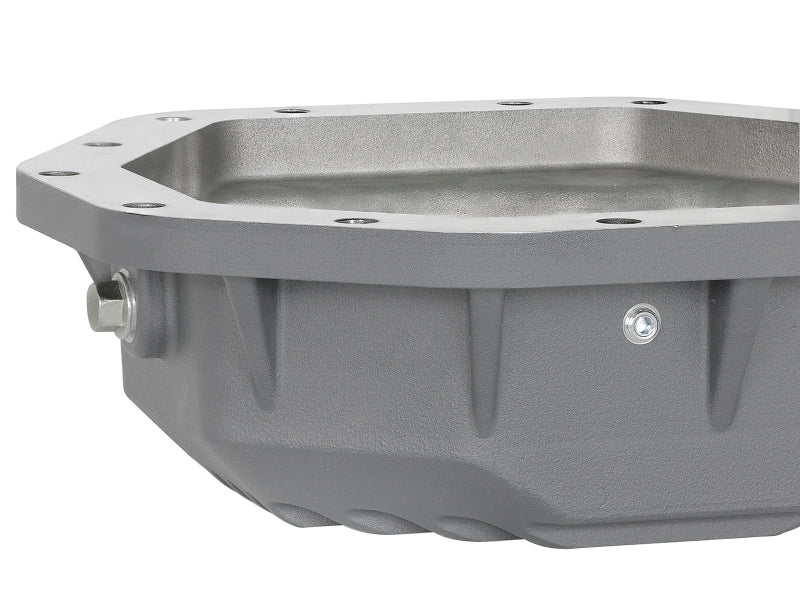 aFe Power Street Ser Rear Diff Cover Raw w/Mach Fin 2017 Ford Diesel Trucks V8-6.7L(td) Dana M275-14 - 46-70350