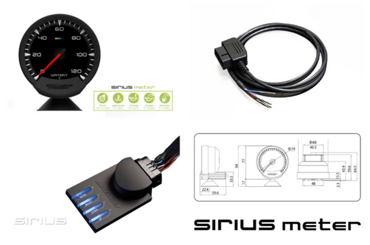 GReddy Sirius OBD Set (Water Temperature Meter) - 74mm - 16001756