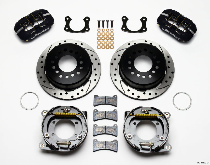 Wilwood Dynapro Low-Profile 11.00in P-Brake Kit Drilled New Big Ford 2.50in Off Staggered Mount - 140-11392-D