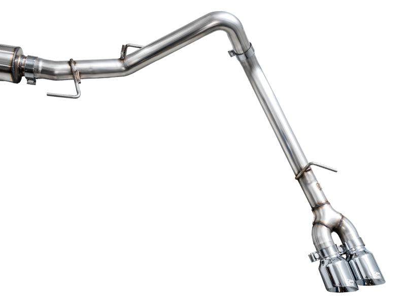 AWE Tuning 0FG Exhaust for 3rd Gen Toyota Tundra - Dual Chrome Silver Tips - 3015-32063