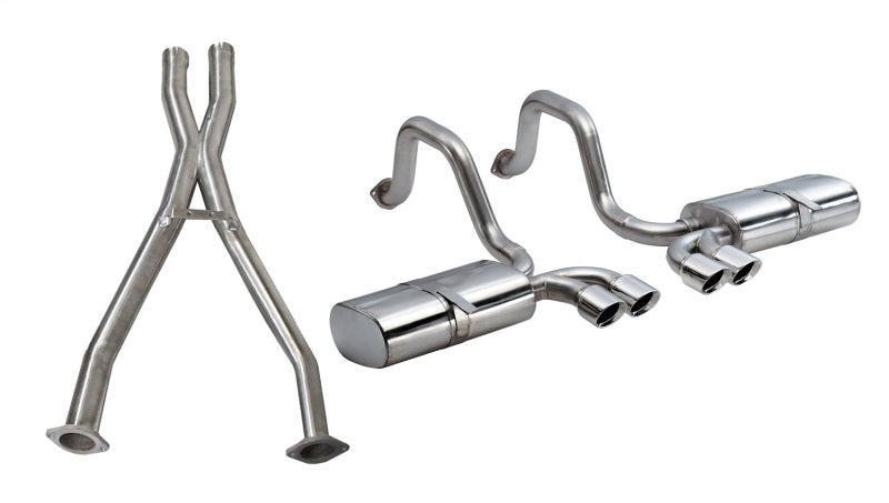 CORSA 97-04 Corvette C5 Sport 2.5 Cat-Back Exhaust System 4in Twin Tips - 14111CB