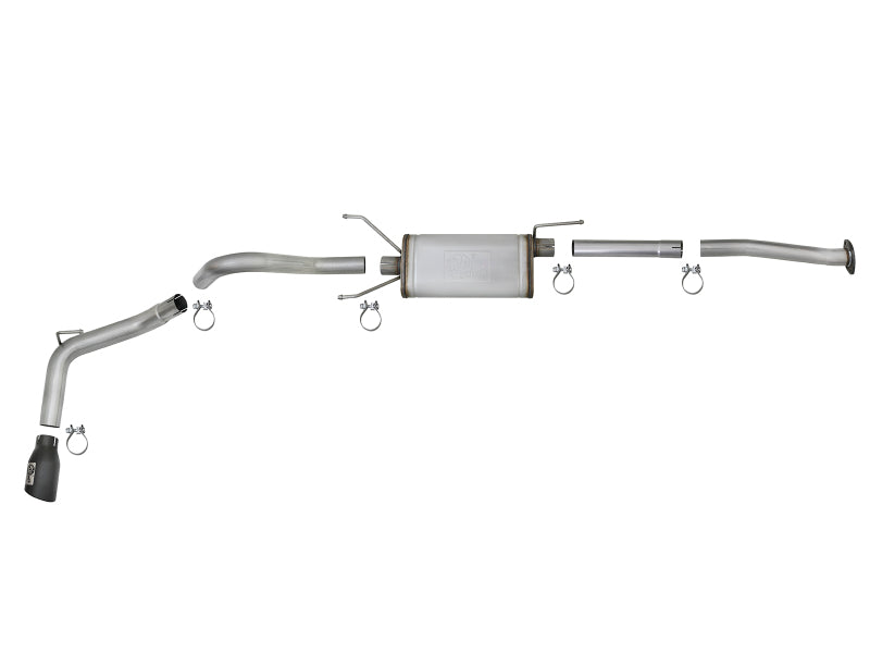 aFe MACH Force-Xp 2-1/2in 304 SS Cat-Back Exhaust w/Black Tips 2016+ Toyota Tacoma L4-2.7L / V6-3.5L - 49-46042-B