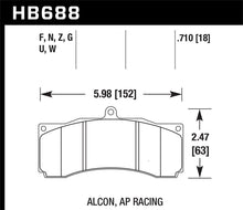Load image into Gallery viewer, Hawk AP Racing/Alcon ER-1 Brake Pads - hb688d.710
