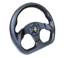 Load image into Gallery viewer, NRG Carbon Fiber Steering Wheel (320mm) Flat Bottom Matte Black Carbon - ST-009CF/MB