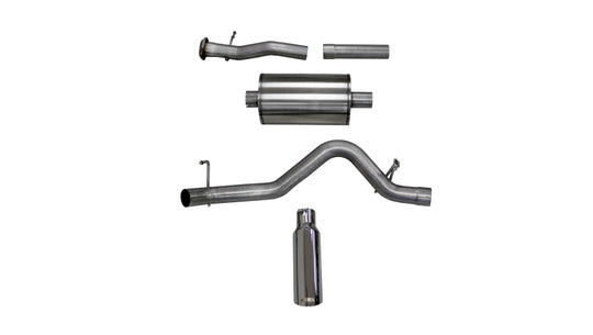 Corsa 2017-2022 Chevy Colorado 3.6L Crew Cab Sport Cat-Back System Single Rear Exit Polished Tips - 24745