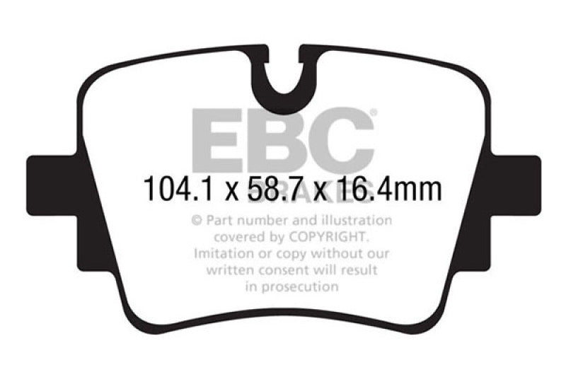 EBC 13+ Jaguar F-Type (Cast Iron Rotors Only) 3.0 Supercharged (340) Redstuff Rear Brake Pads - DP32190C