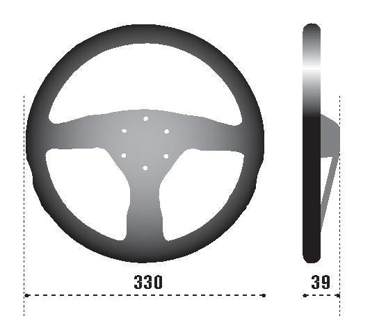 Sparco Steering Wheel 383 Suede Black - 015R383PSN