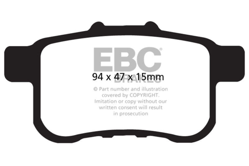EBC 09-14 Acura TSX 2.4 Redstuff Rear Brake Pads - DP31987C