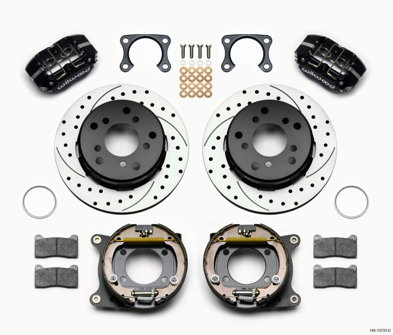 Wilwood Dynapro Lug Mount P/S Park Brake Kit Drilled Big Ford 2.00in Off Bronco 5 x 5.50 - 140-13733-D