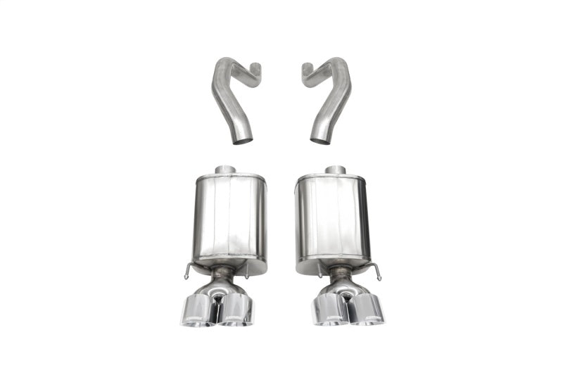 Corsa 06-13 Chevy Corvette C6 Z06 7.0L / 09-13 ZR1 6.2L Polished Axle-Back Exhaust w/4.5in Twin Tips - 21077