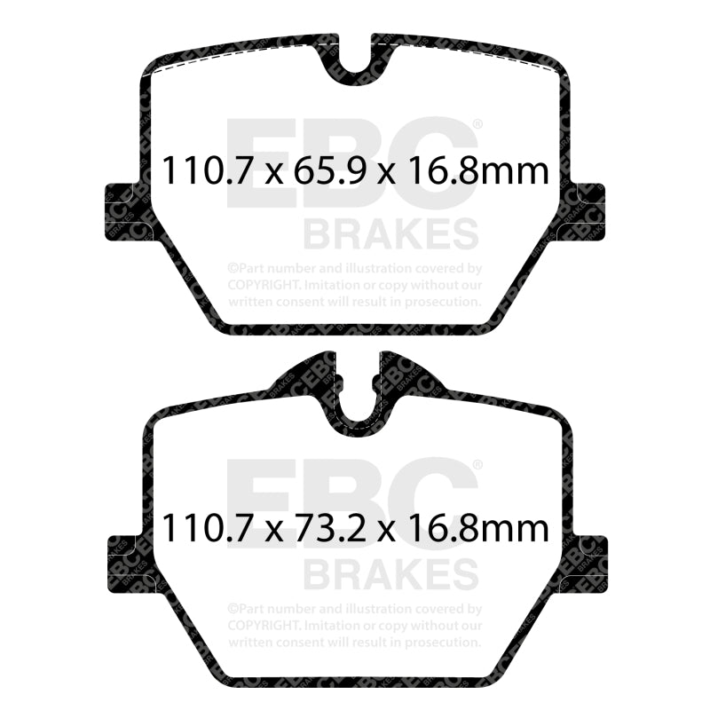 EBC 2019+ BMW Z4 G29 Yellowstuff Rear Brake Pads - DP42415R