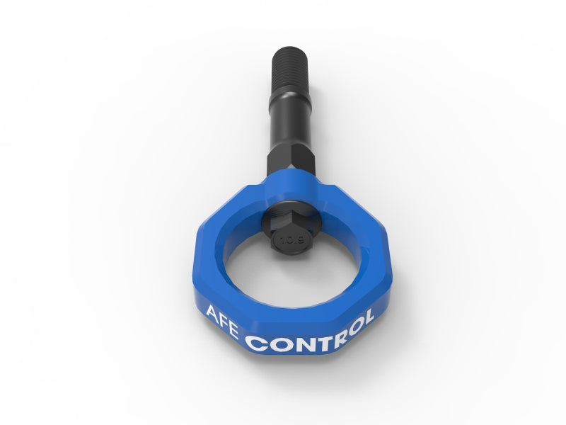 aFe CONTROL Rear Tow Hook Chevrolet Corvette (C8) 20-25 V8-6.2L- Blue - 450-401015-L