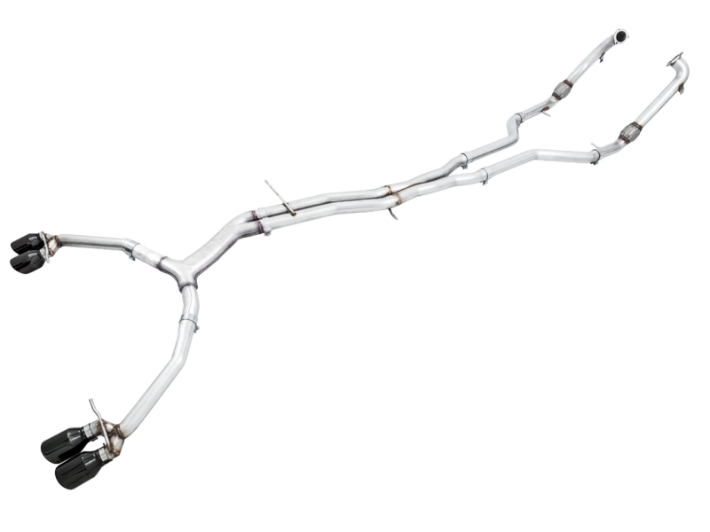 AWE Tuning Audi B9 S5 Sportback Track Edition Exhaust - Non-Resonated (Black 102mm Tips) - 3010-43062