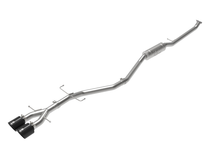 aFe Takeda 2.5in 304SS Cat-Back Exhaust System 17-20 Honda Civic SI Coupe L4-1.5L (t) - Black Tip - 49-36620-B